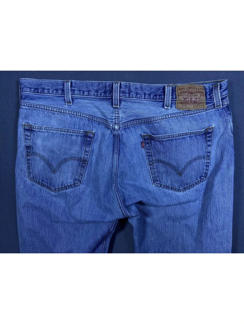 Vtg Levis 501 Jeans Mens 40x31  Blue Light Wash Natural Fade Distressed Egypt